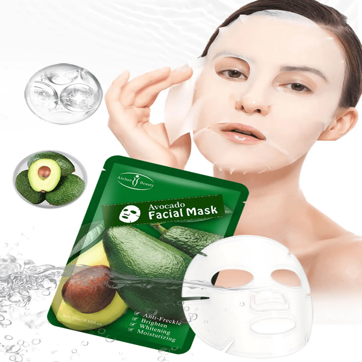 Aichun Beauty Acocado Facial Mask - 3pcs