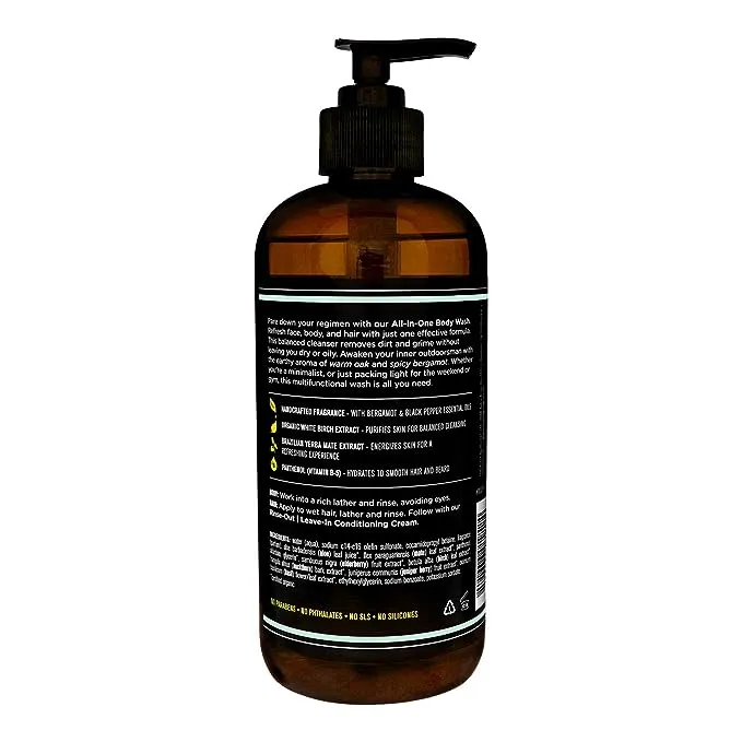 Barrel & Oak Black Oak Body, Face & Hair Wash