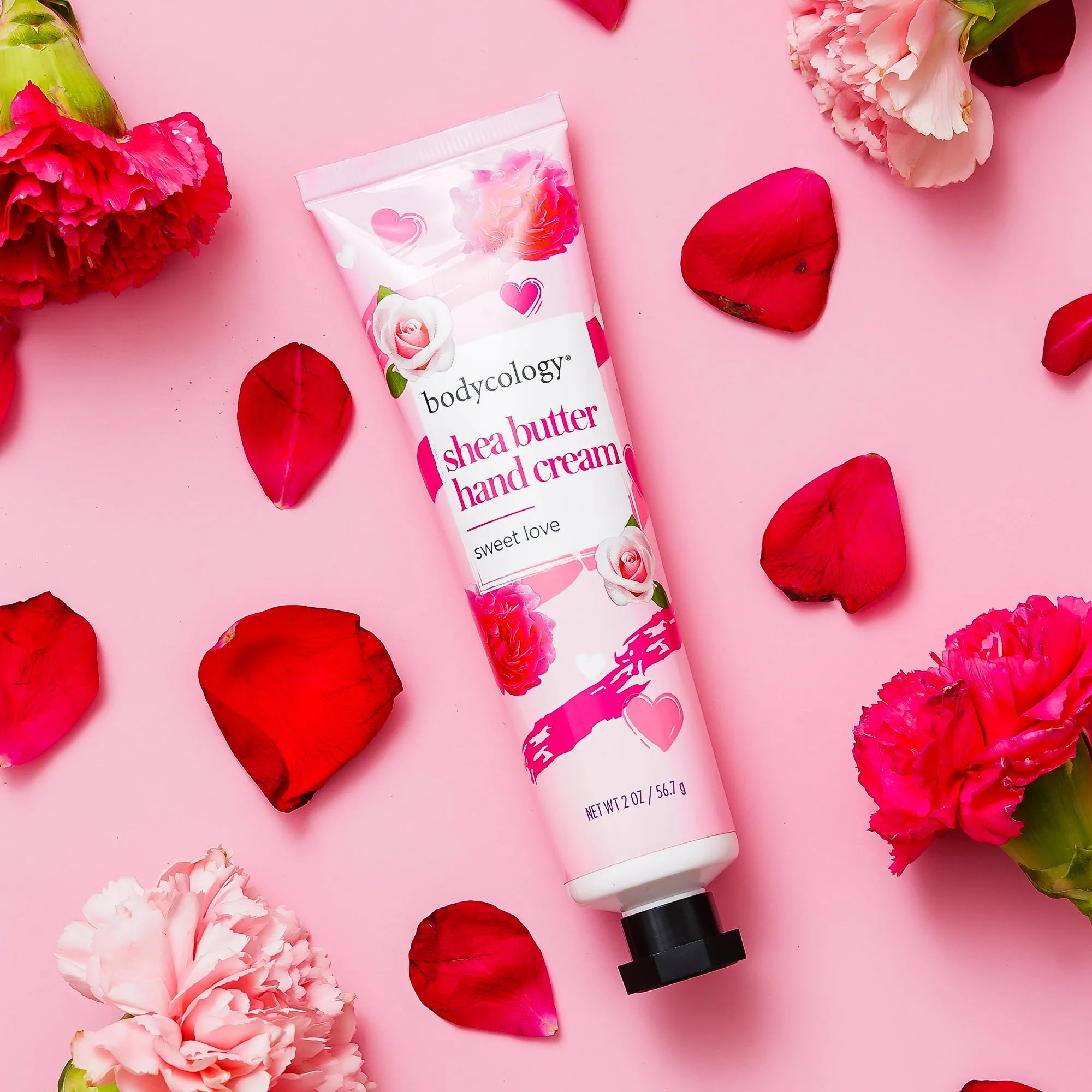 Bodycology Strawberry Cheesecake Body Cream & Sweet Love Hand Cream | Paraben & Phthalete Free, Cruelty Free - Combo of 2