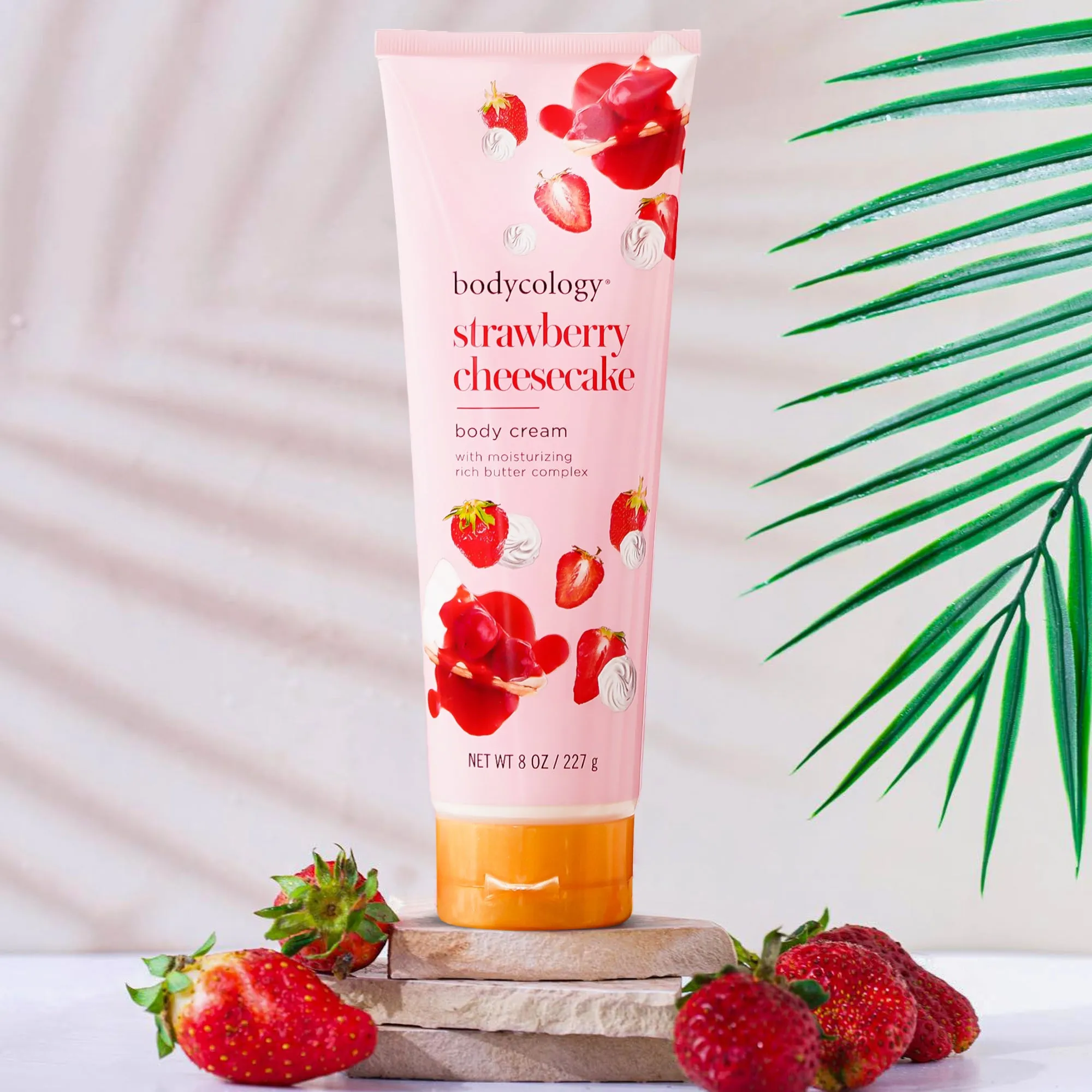 Bodycology Strawberry Cheesecake Body Cream & Sweet Love Hand Cream | Paraben & Phthalete Free, Cruelty Free - Combo of 2