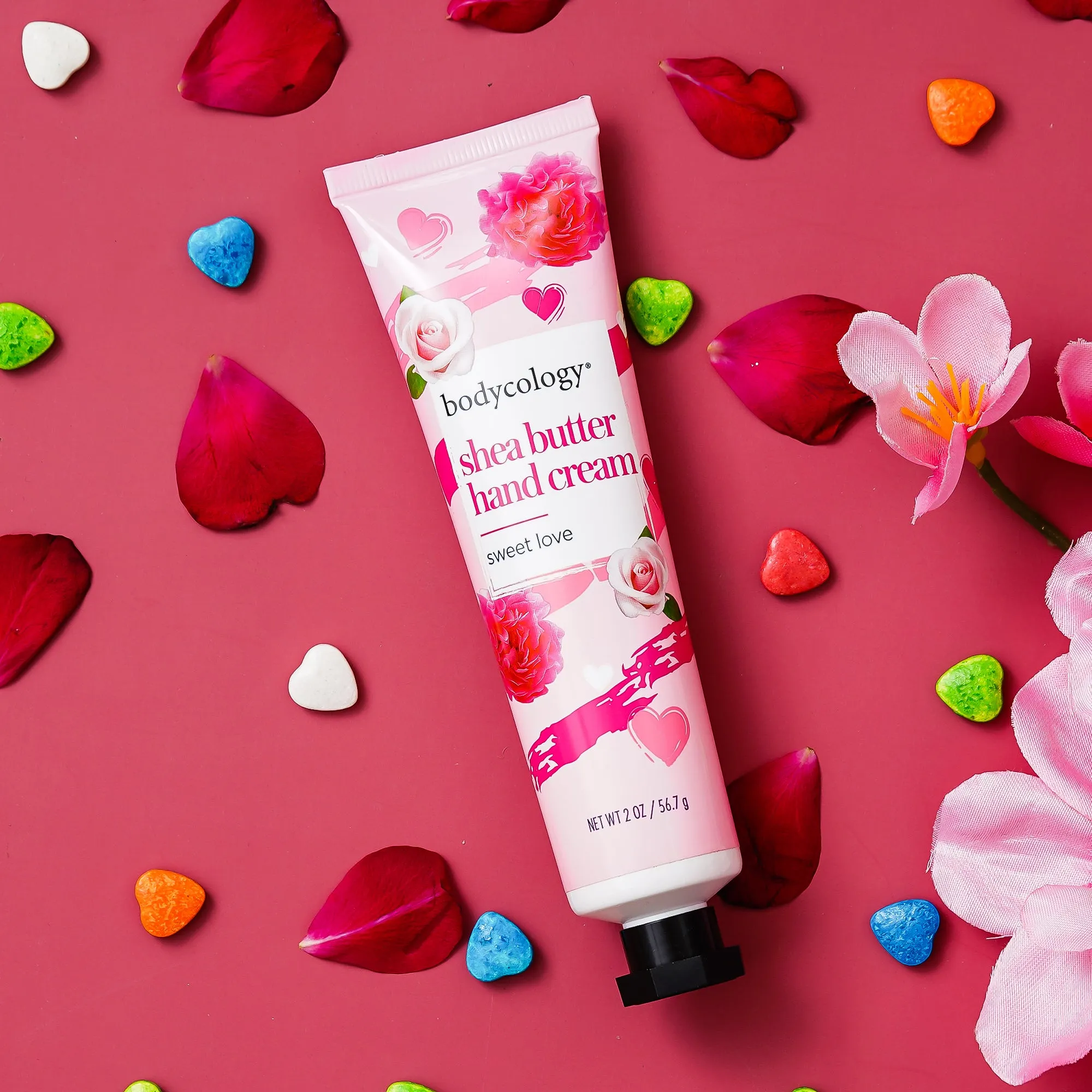 Bodycology Strawberry Cheesecake Body Cream & Sweet Love Hand Cream | Paraben & Phthalete Free, Cruelty Free - Combo of 2
