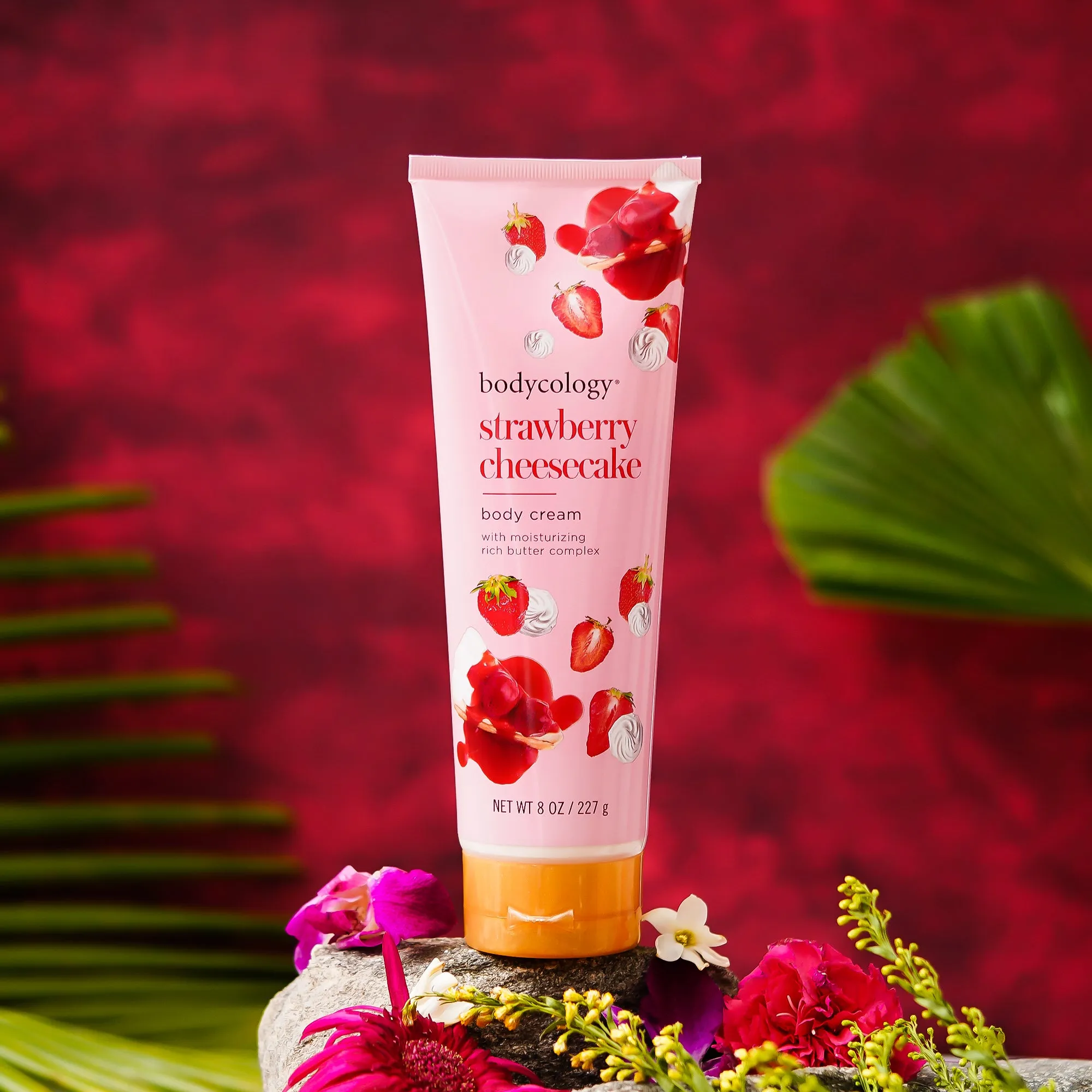 Bodycology Strawberry Cheesecake Body Cream & Sweet Love Hand Cream | Paraben & Phthalete Free, Cruelty Free - Combo of 2