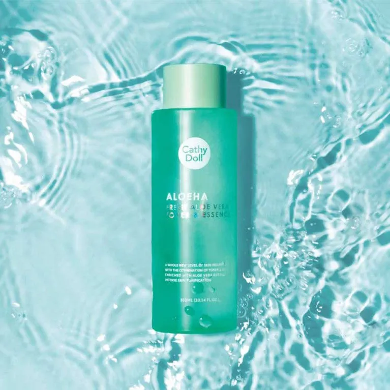 CATHY DOLL ALOEHA FRESH ALOE VERA TONER & ESSENCE 300ML