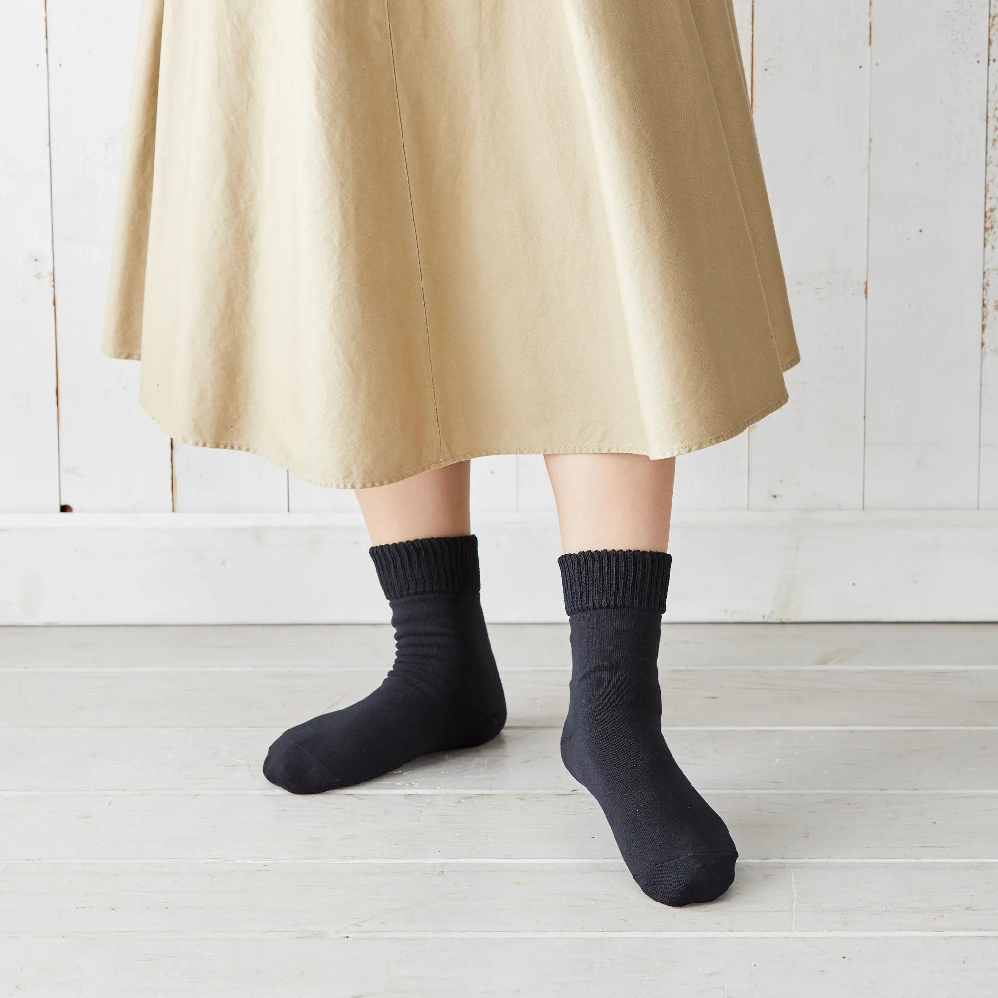 Double-layered wool-blend socks for smooth soles - 720