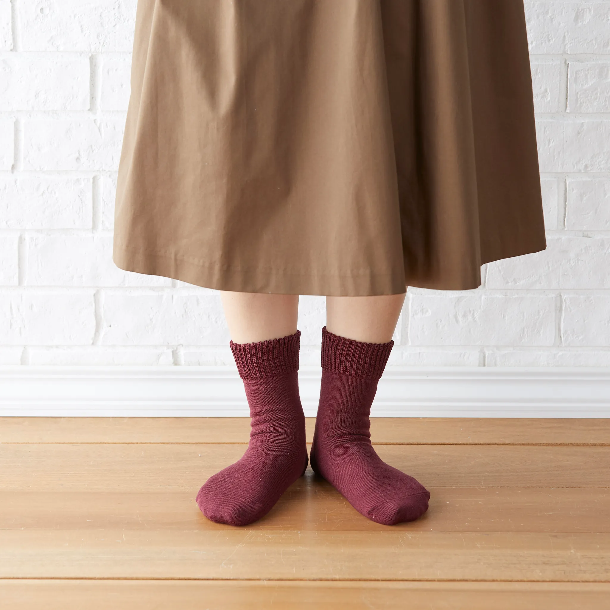 Double-layered wool-blend socks for smooth soles - 720
