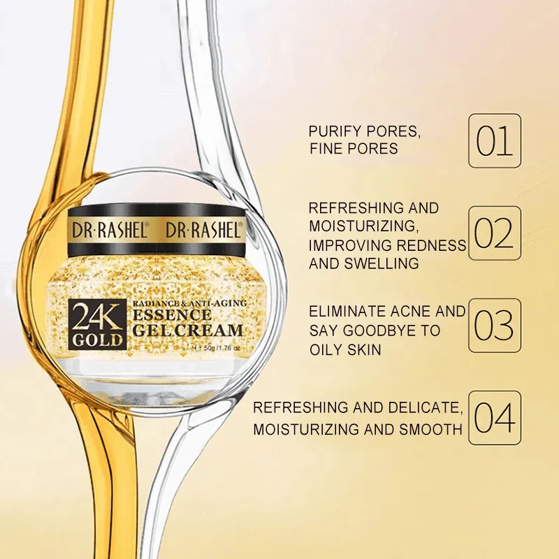 Dr.Rashel 24K Gold Radiance & Anti-Aging Essence Gel Cream - 50g