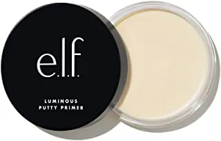 e.l.f, Luminous Putty Primer, Skin Perfecting, Lightweight, Silky, Long Lasting, Hydrates, Creates a Smooth Base, Illuminates, Plumps, Infused with hyaluronic acid and vegan collagen, 0.74 Oz