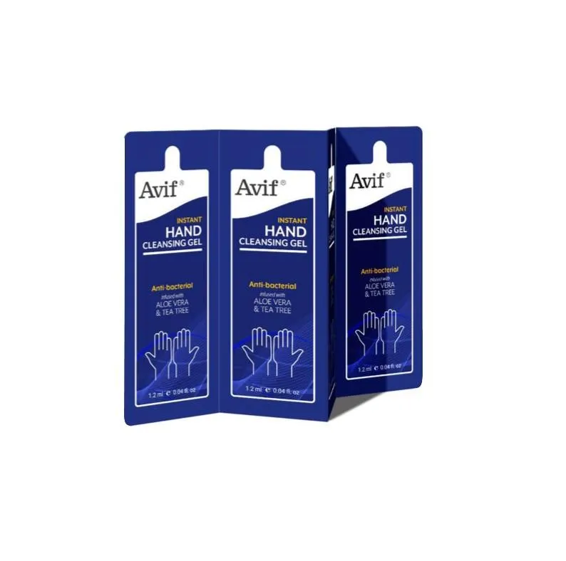 Gel higienizante Avif INSTANT HAND CLEANSING GEL (12 sobres monodosis)
