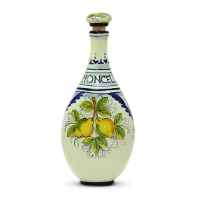 LIMONCELLO: Limoncello Bottle with Stopper Blue design [SECOND]