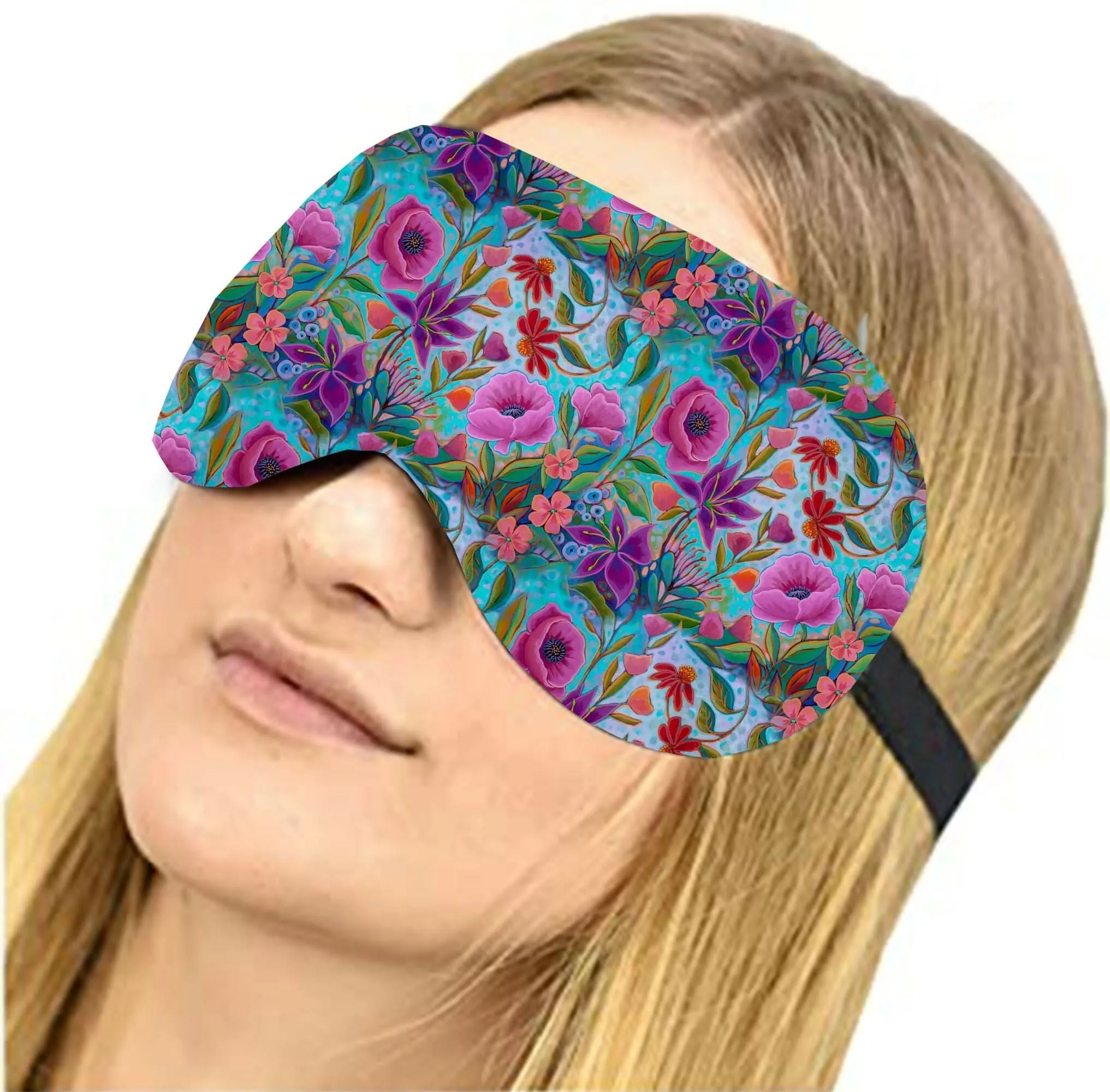 Lushomes Light Blocking Sleep Mask with Zipper, Soft and Comfortable, for Travel/Sleeping (Multi Designs)