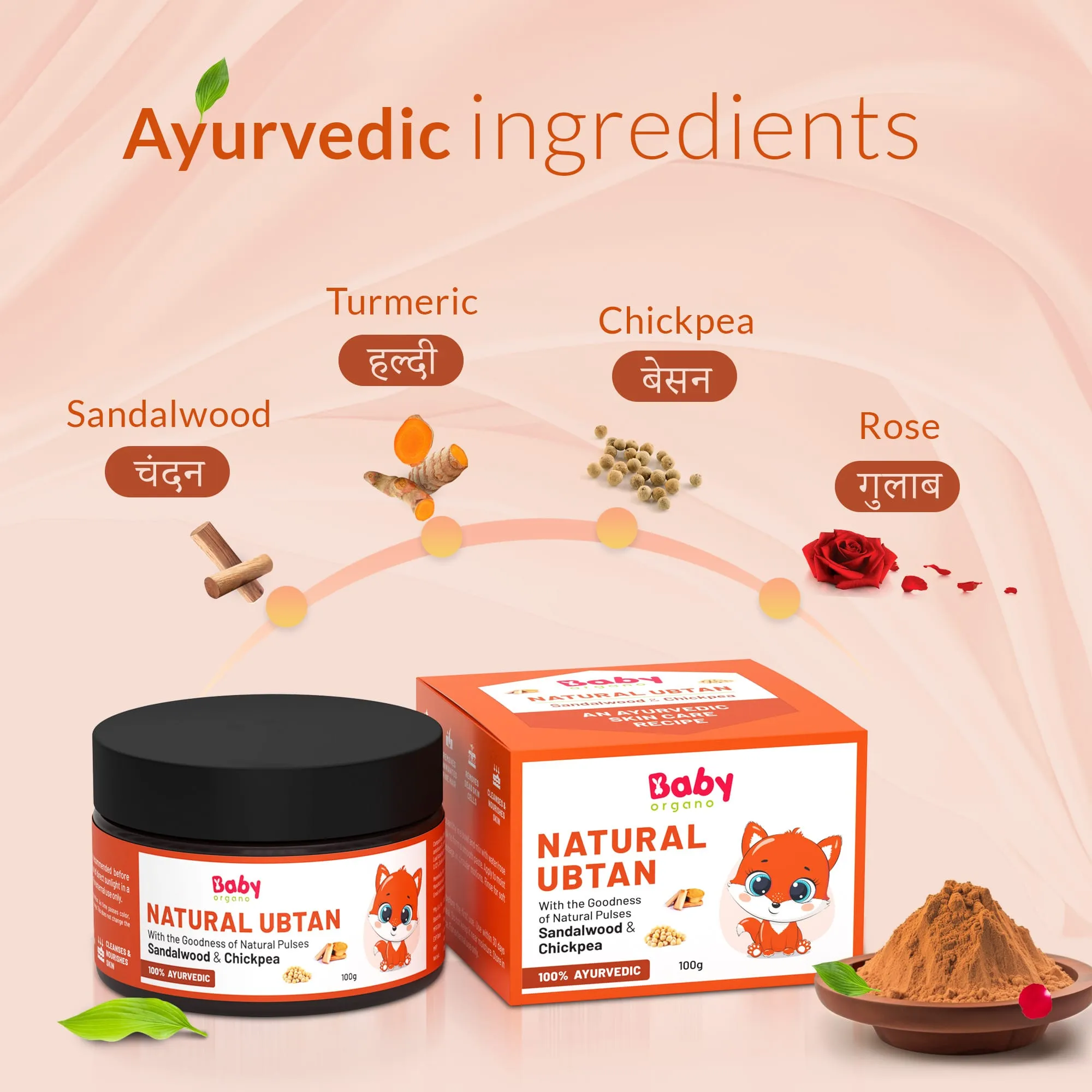 Natural Ubtan | Skin Lightening and Tan Removal For Babies & Kids (0 to 15 Years)