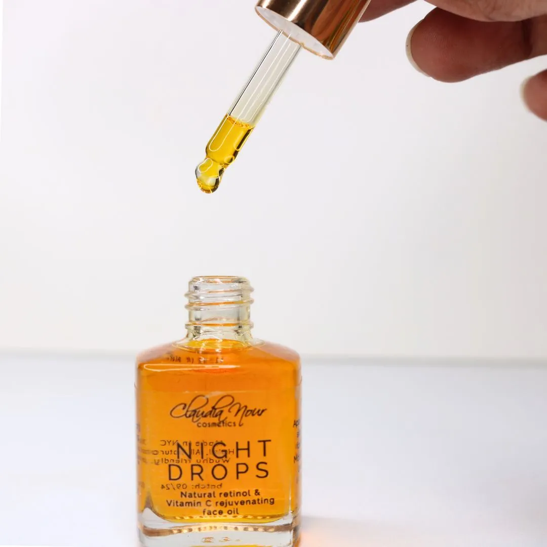 Night Drops - Natural retinol & Vitamin C rejuvenating  face oil