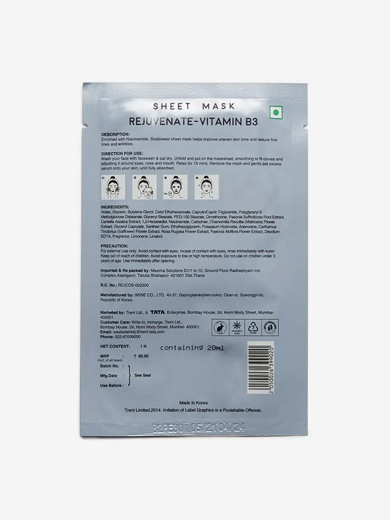 Studiowest Rejuvenating - Vitamin B3 Sheet Mask