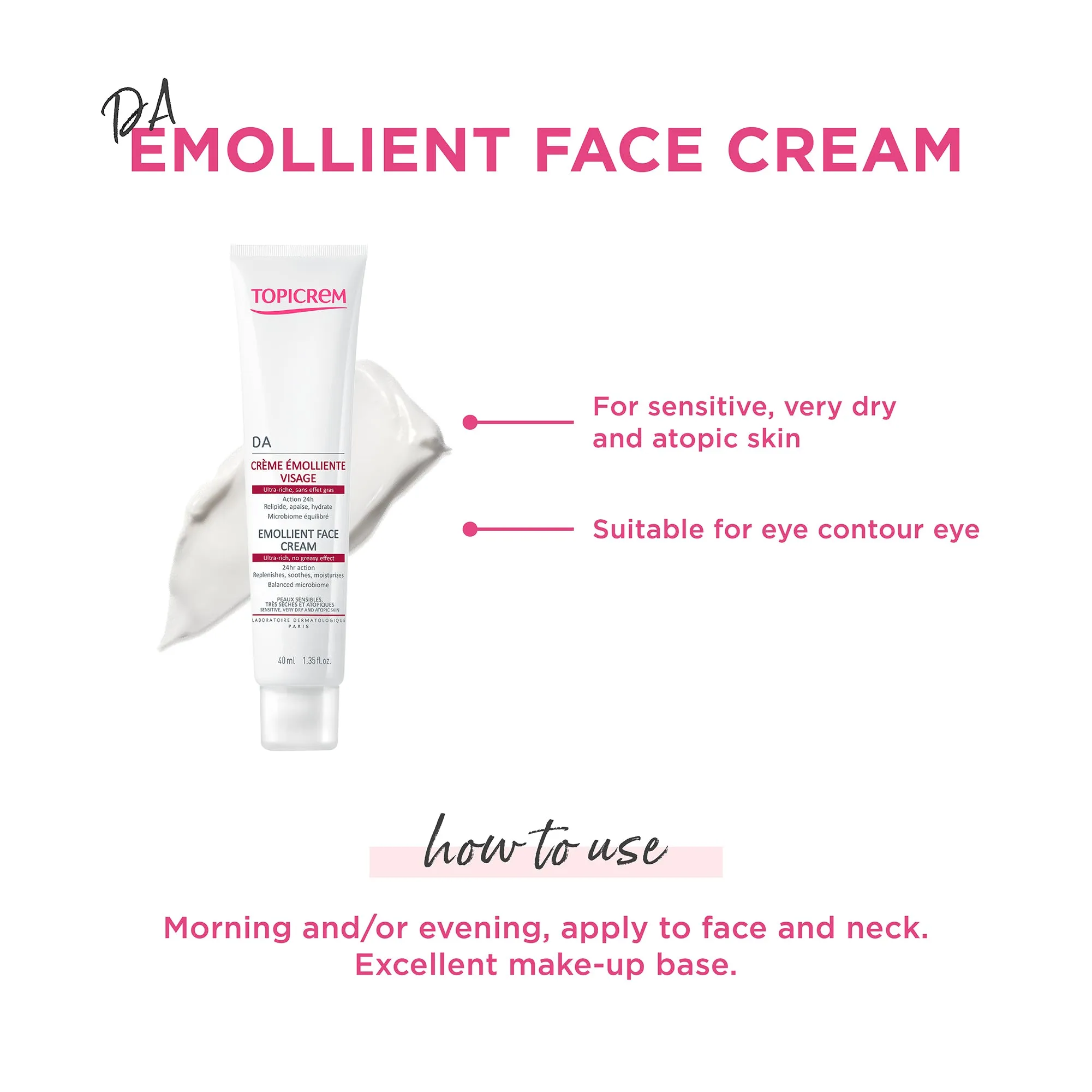 Topicrem DA Emollient Face Cream 40ml