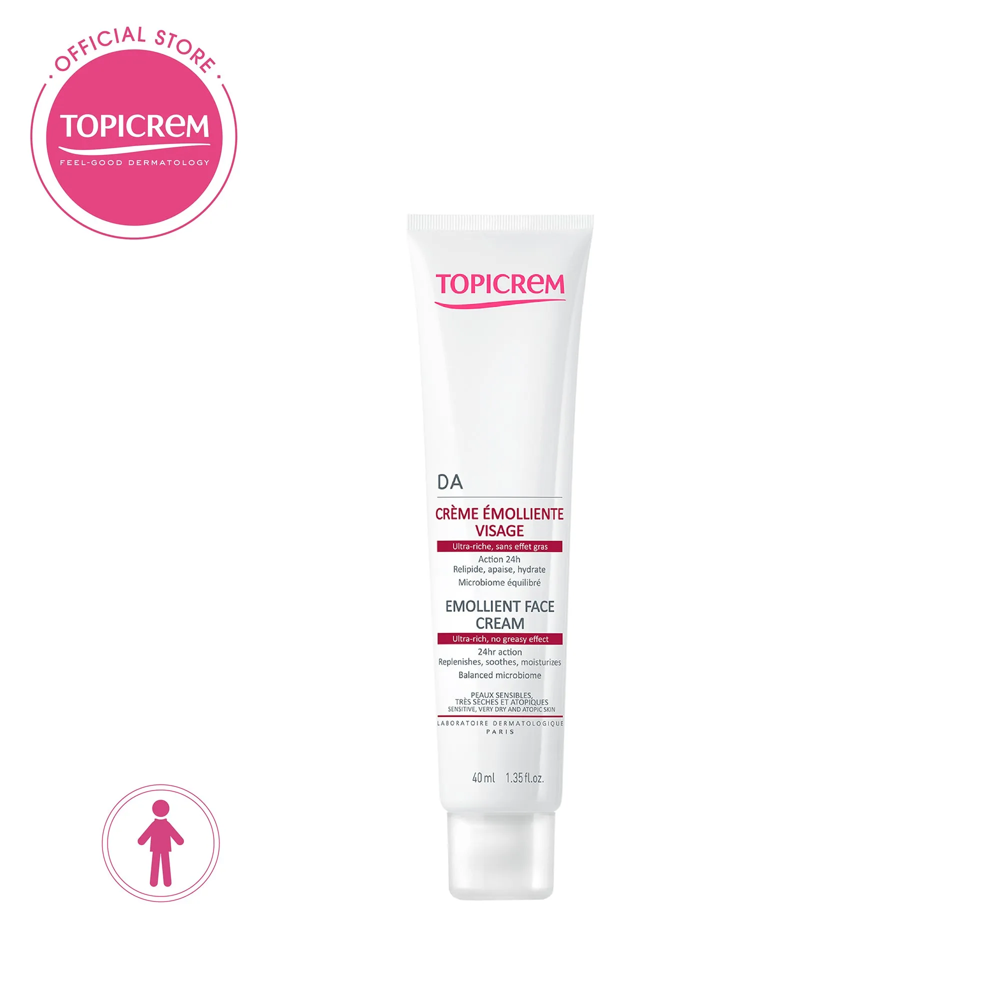 Topicrem DA Emollient Face Cream 40ml