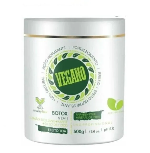 Vegan Deep Hair Mask  Sealing Smoothing Shine Straightening Cream 500g - Manga Rosa
